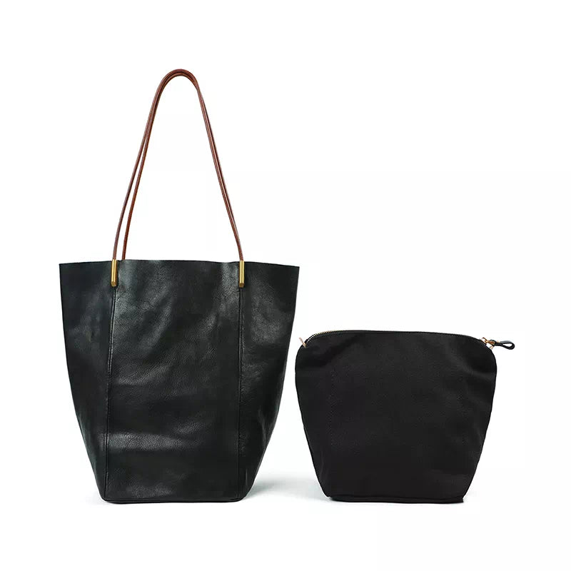 Vegetable Tanned Leather Mini Tote Bag