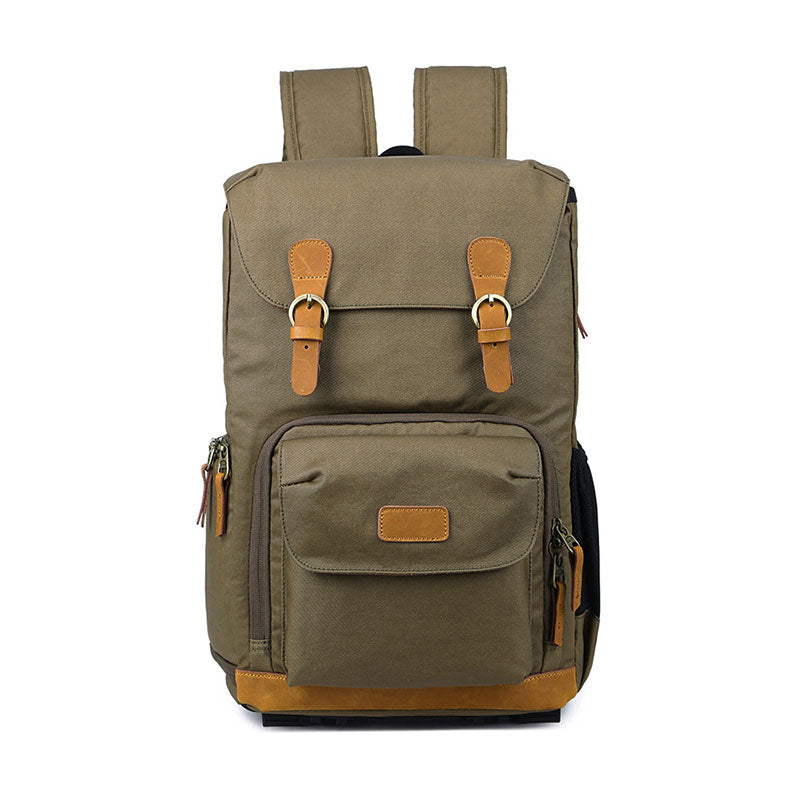 Waxed Canvas Camera Backpack