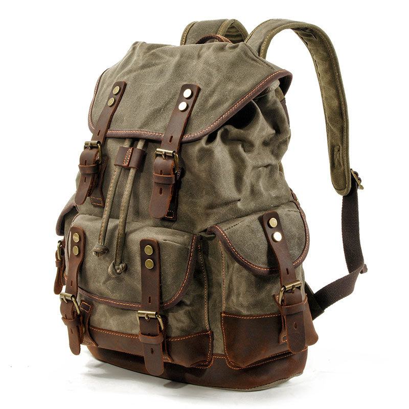 Luke Case Waxed Canvas Backpack