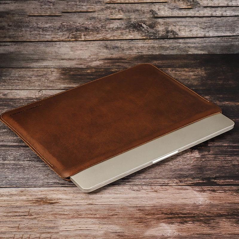 13" Leather Laptop Sleeve - Free Monogram