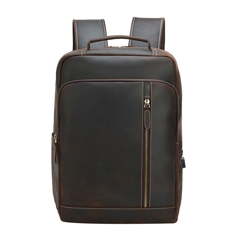 Men's Crazy Horse Leather Backpack