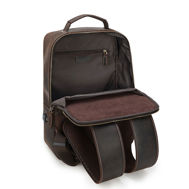 Men's Crazy Horse Leather Backpack
