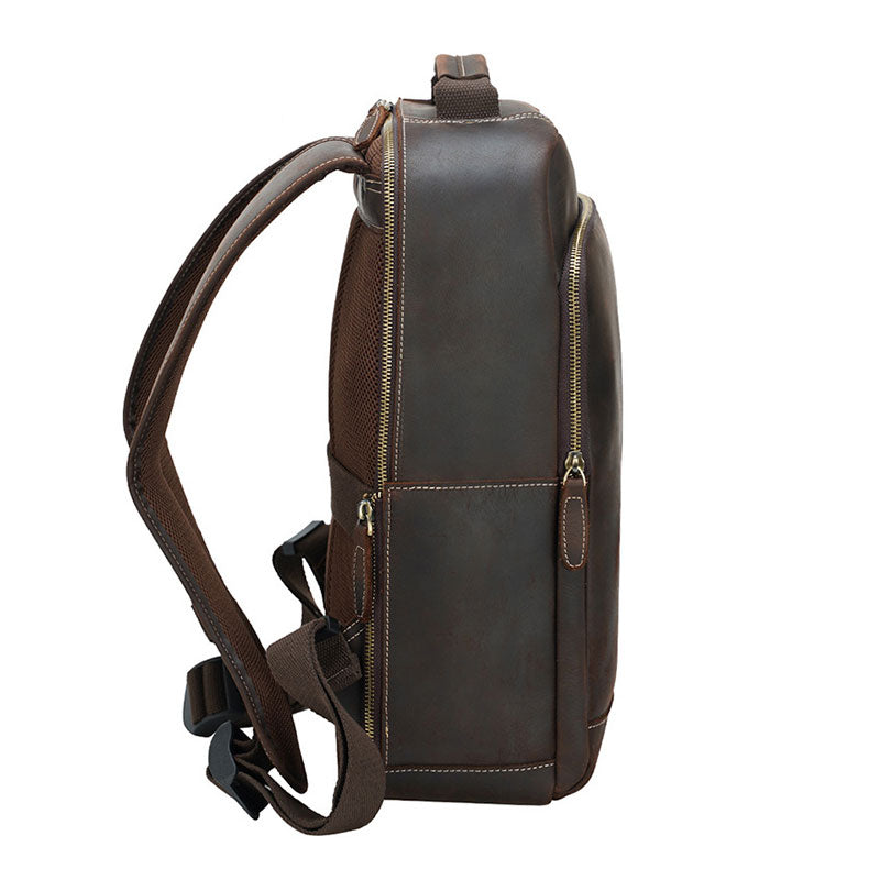 Men's Crazy Horse Leather Backpack