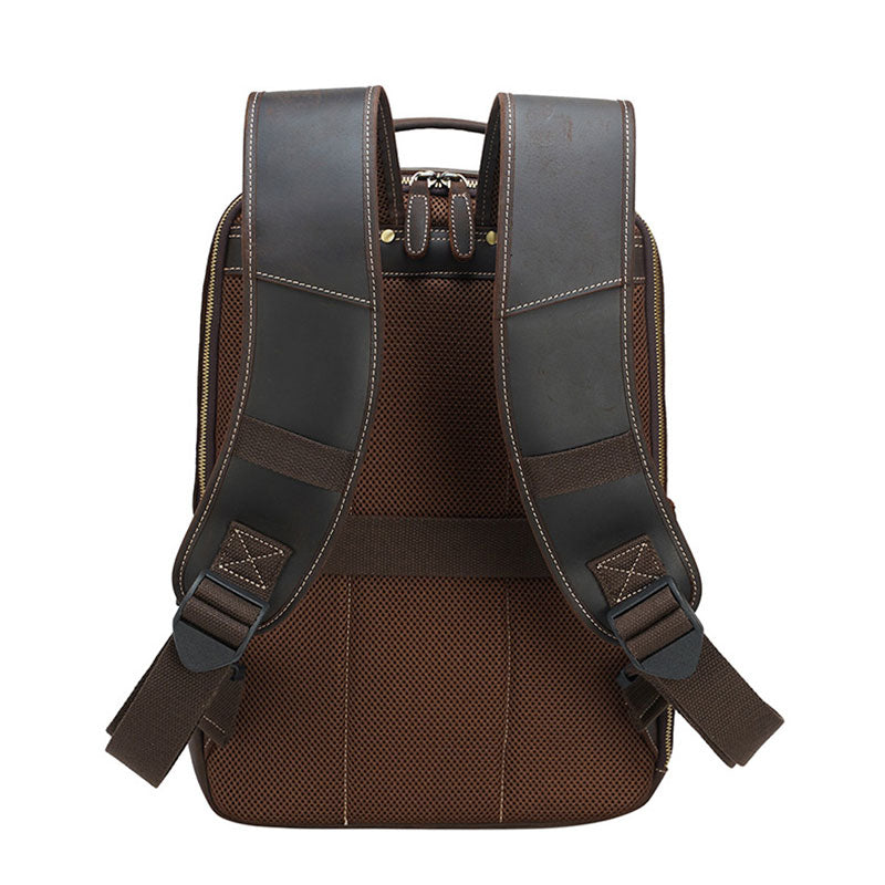 Men's Crazy Horse Leather Backpack
