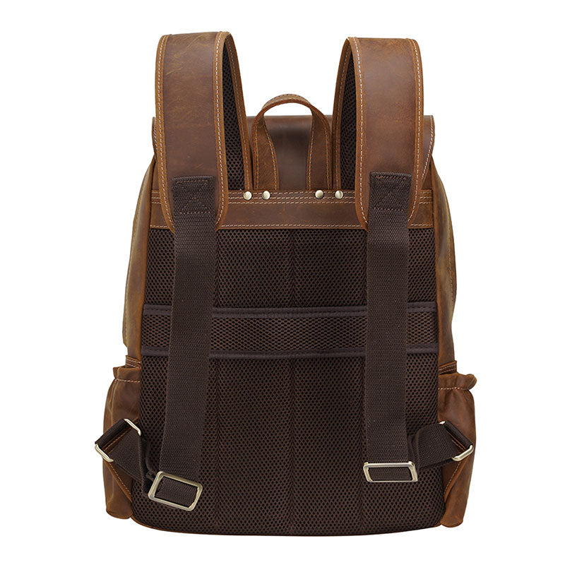 Men's Crazy Horse Leather Backpack