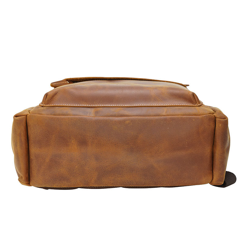 Men's Crazy Horse Leather Backpack