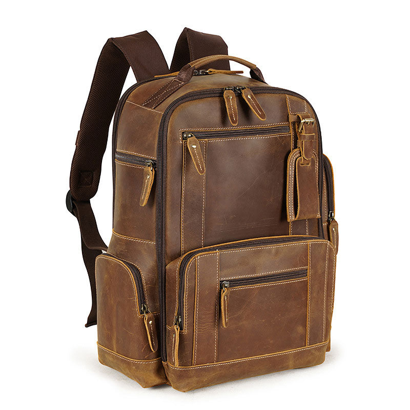Men's Crazy Horse Leather Backpack
