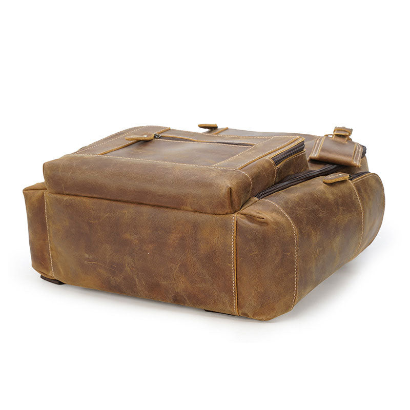 Men's Crazy Horse Leather Backpack
