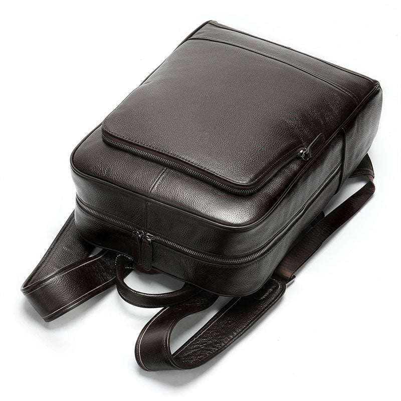 Men's Business Leather Backpack