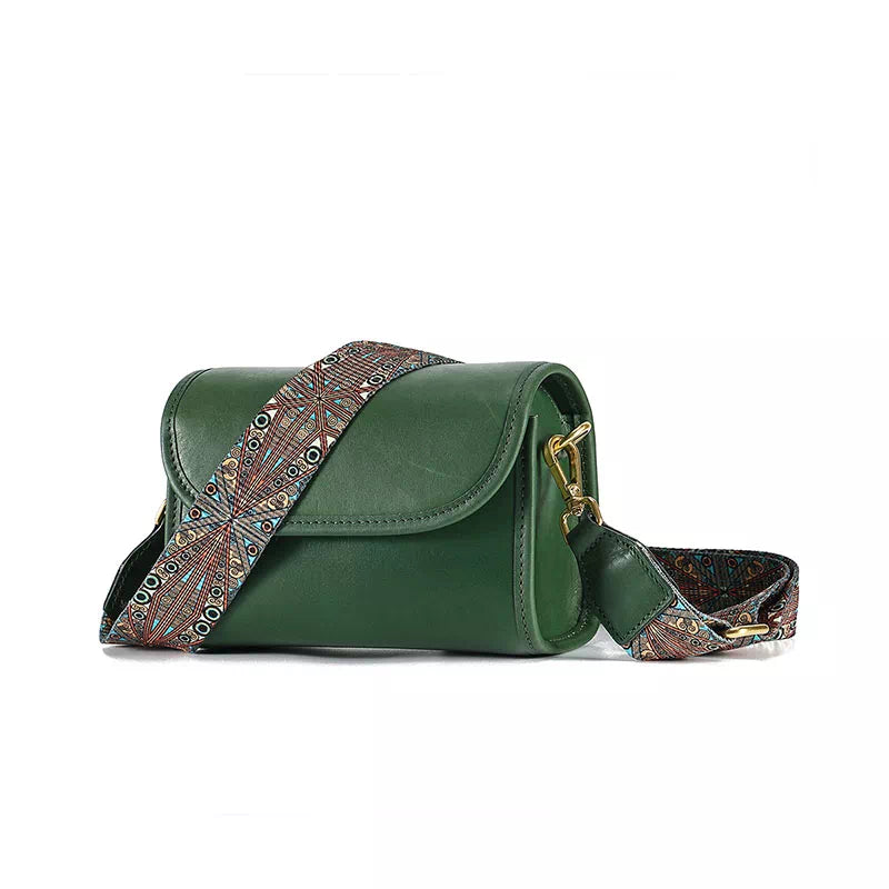 Vegetable Tanned Leather Crossbody Purse