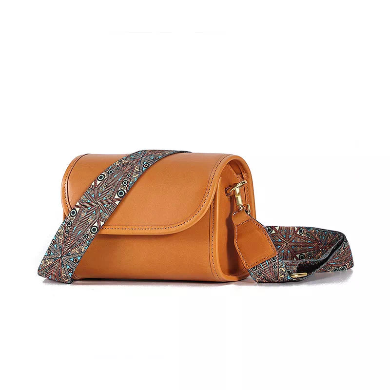 Vegetable Tanned Leather Crossbody Purse