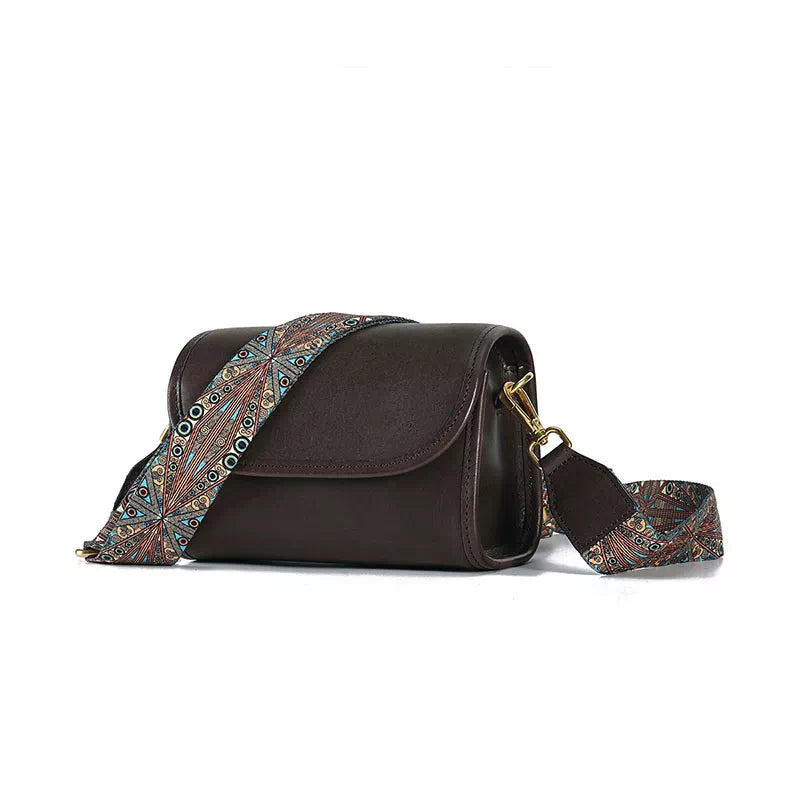 Vegetable Tanned Leather Crossbody Purse