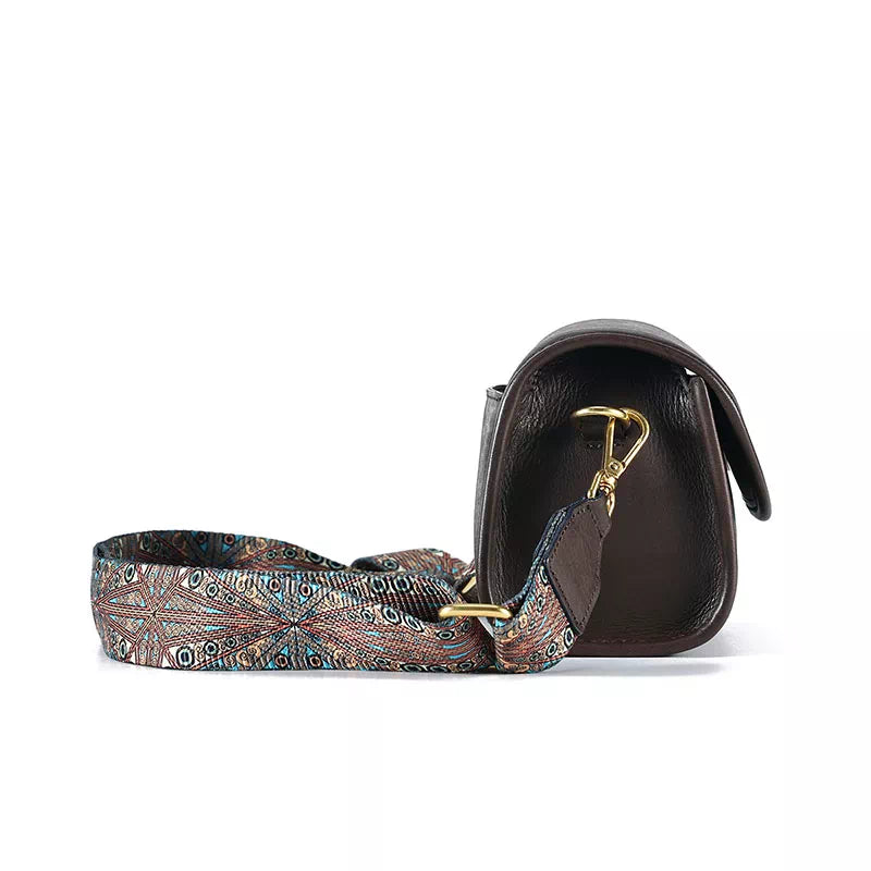 Vegetable Tanned Leather Crossbody Purse