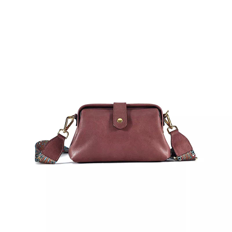 Vegetable Tanned Leather Crossbody Purse