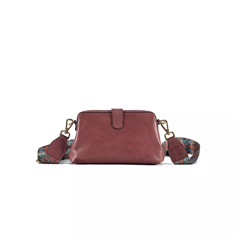Vegetable Tanned Leather Crossbody Purse