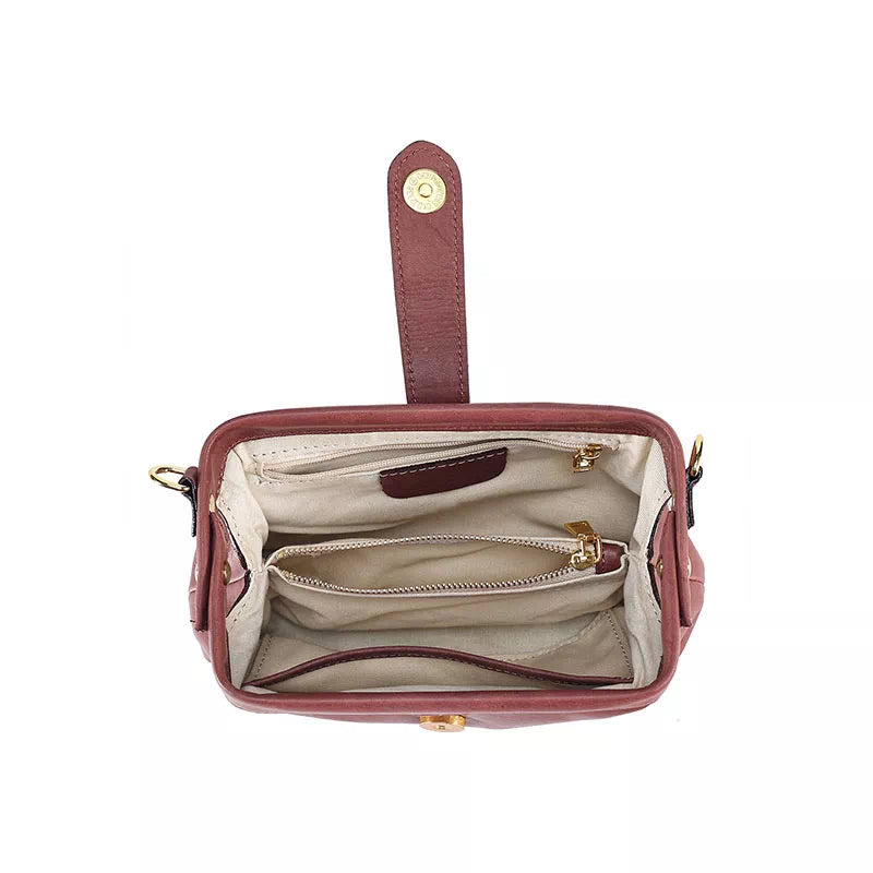 Vegetable Tanned Leather Crossbody Purse
