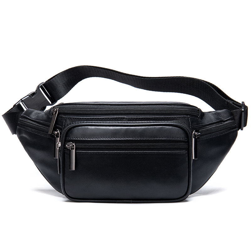 Black Leather Fanny Pack for Women Small Crossbody Bag -  Norway
