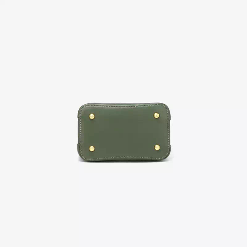 Leather Crossbody Mini Bucket Bag