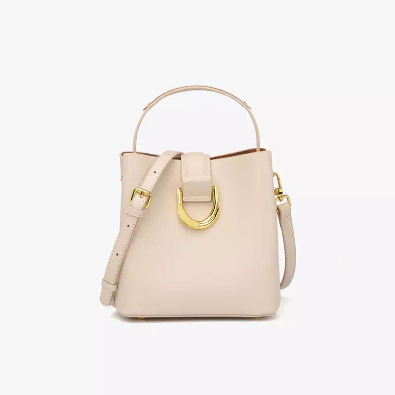 Leather Crossbody Mini Bucket Bag