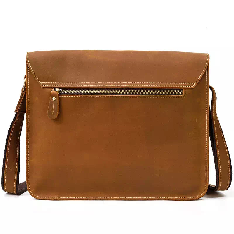 Men's Crazy Horse Leather Messenger Bag