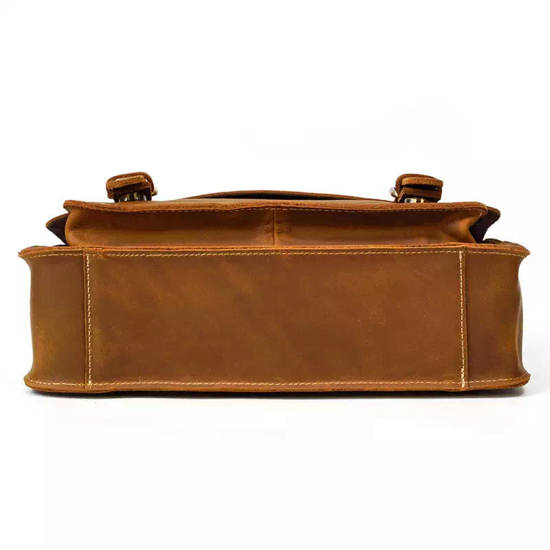 Men's Crazy Horse Leather Messenger Bag