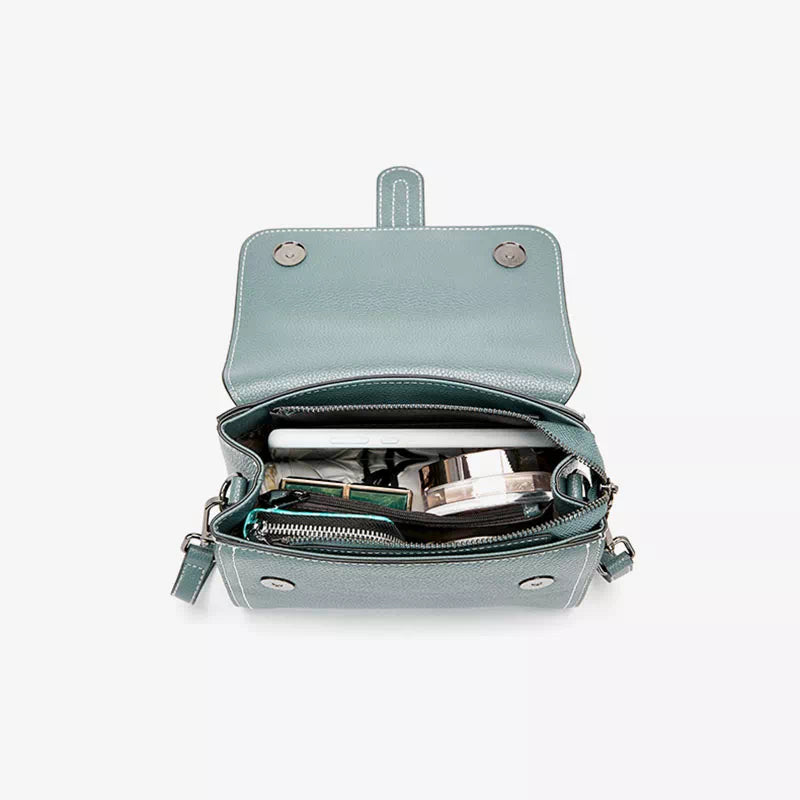 Leather Satchel Top Handle Bag