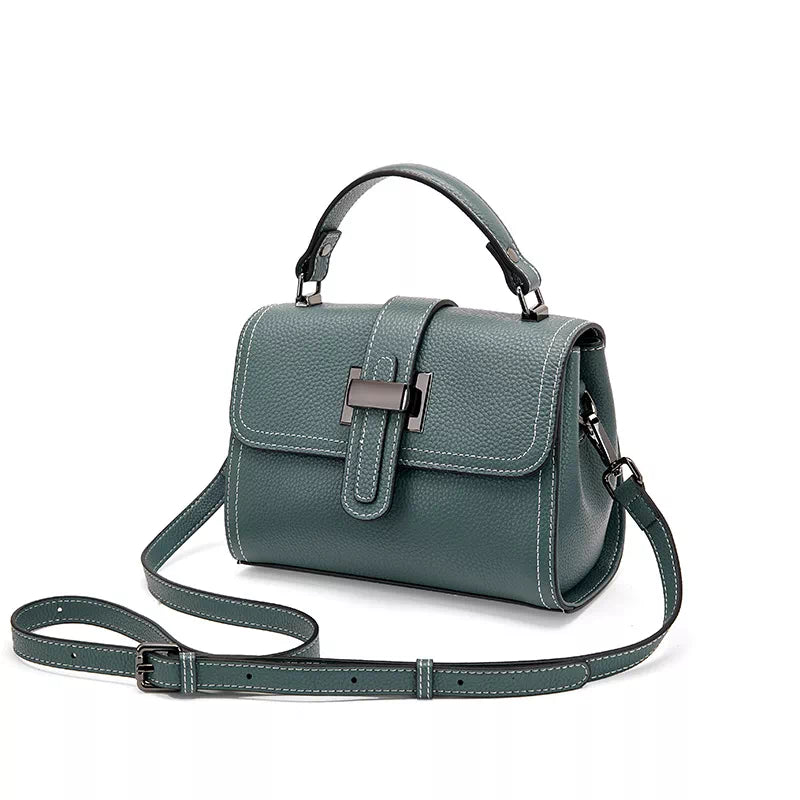 Leather Satchel Top Handle Bag