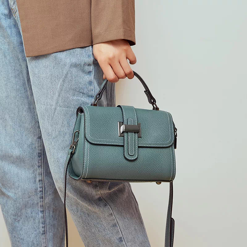 Leather Satchel Top Handle Bag