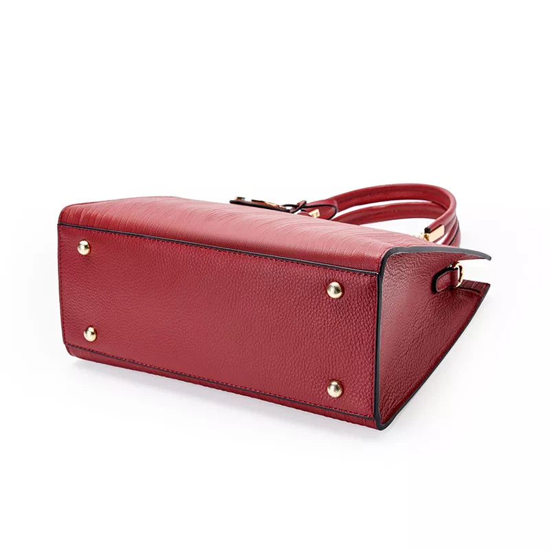 Leather Satchel Top Handle Bag