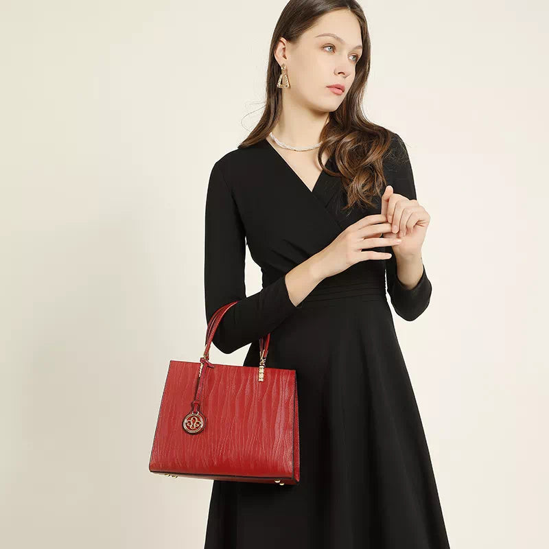 Leather Satchel Top Handle Bag