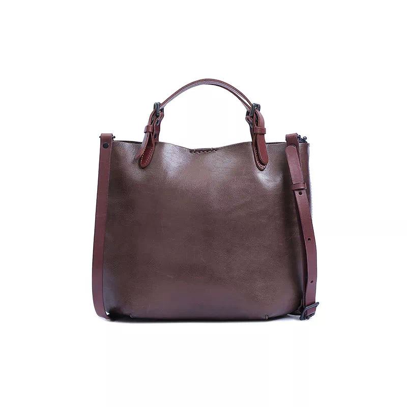Vegetable Tanned Leather Mini Crossbody Tote