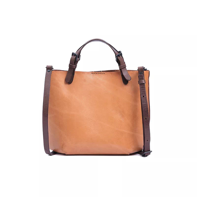 Vegetable Tanned Leather Mini Crossbody Tote