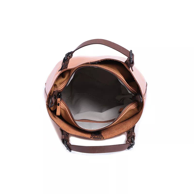 Vegetable Tanned Leather Mini Crossbody Tote