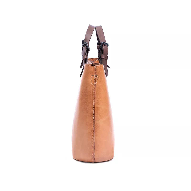 Vegetable Tanned Leather Mini Crossbody Tote