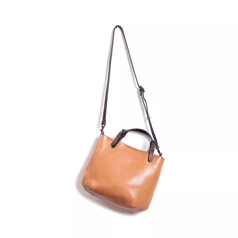Vegetable Tanned Leather Mini Crossbody Tote