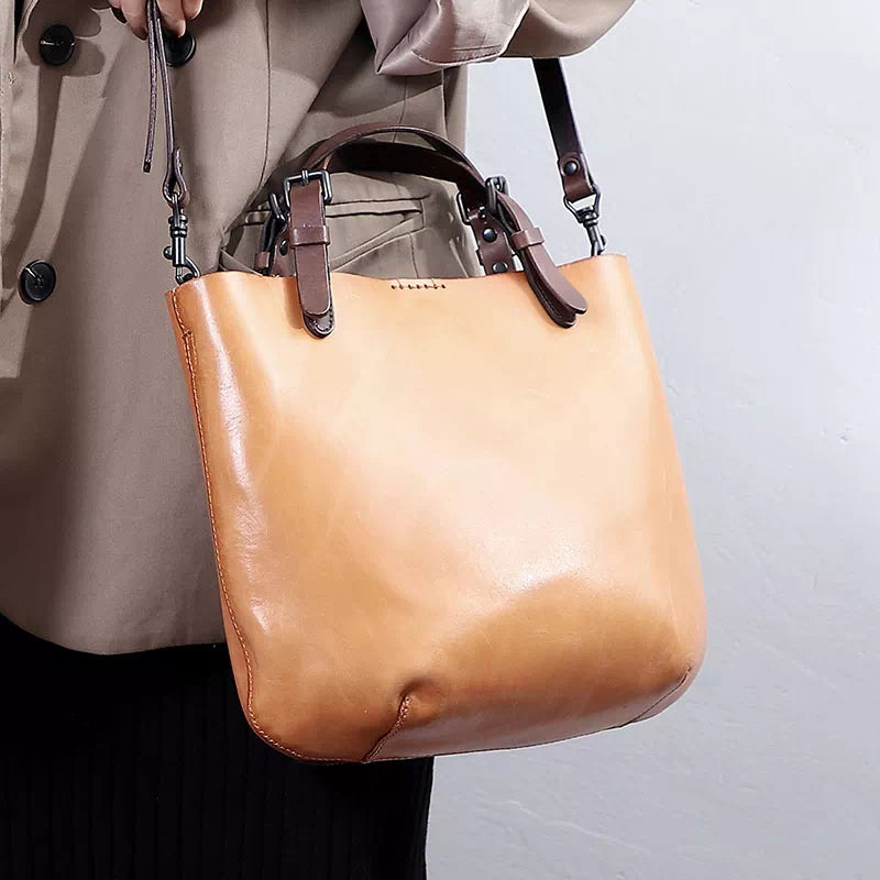 Vegetable Tanned Leather Mini Crossbody Tote