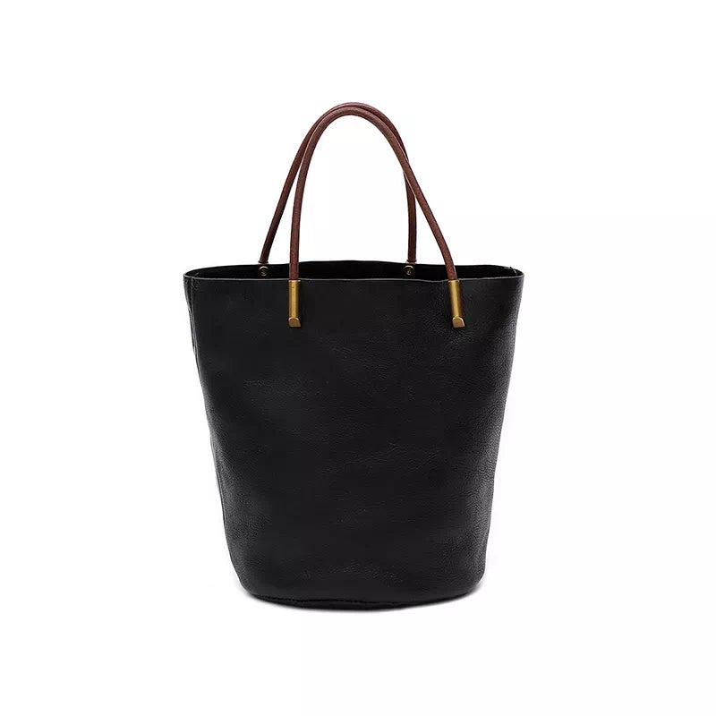 Vegetable Tanned Leather Mini Crossbody Tote Bag
