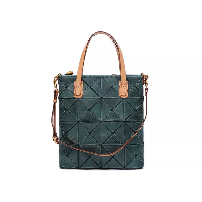 Vegetable Tanned Leather Mini Crossbody Tote Bag