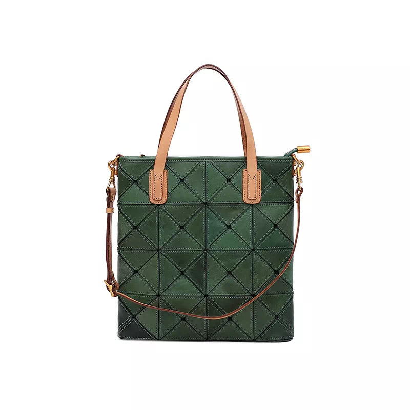 Vegetable Tanned Leather Mini Crossbody Tote Bag