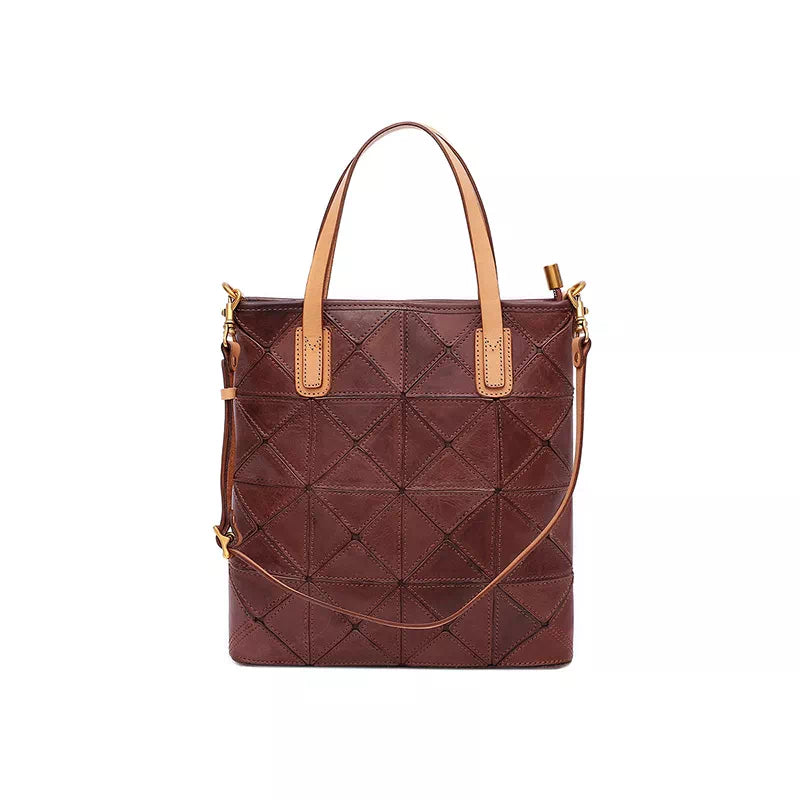 Vegetable Tanned Leather Mini Crossbody Tote Bag