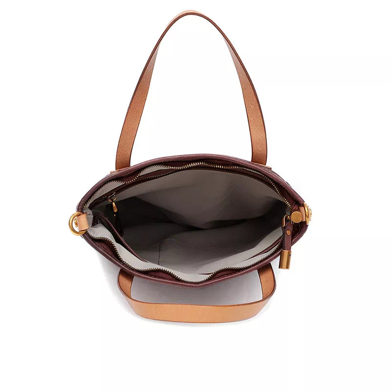 Vegetable Tanned Leather Mini Crossbody Tote Bag
