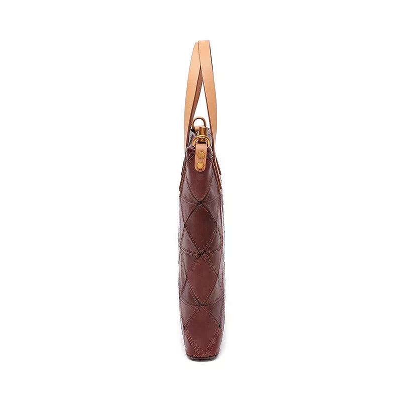Vegetable Tanned Leather Mini Crossbody Tote Bag