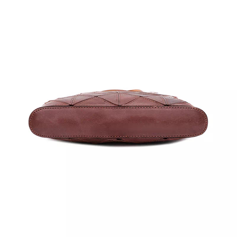 Vegetable Tanned Leather Mini Crossbody Tote Bag