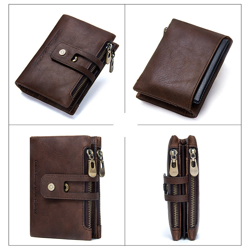 Men's Leather Bi-Fold Wallet