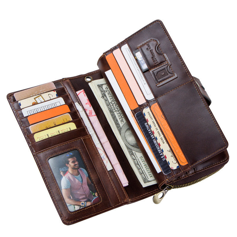 Men's Leather Wristlet Wallet