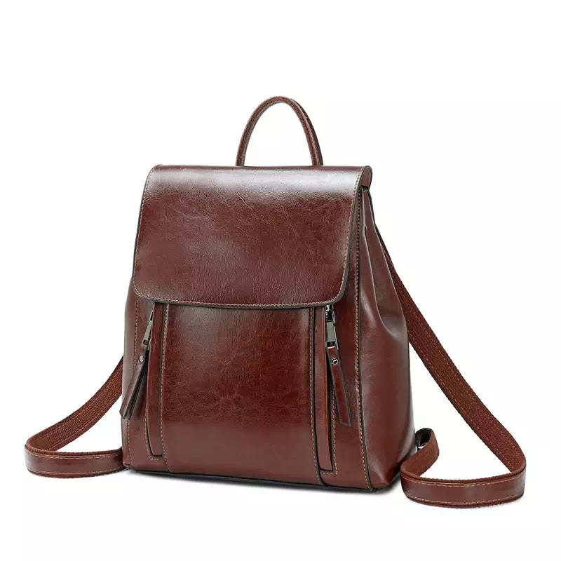 Women's Leather Convertible Backpack Purse