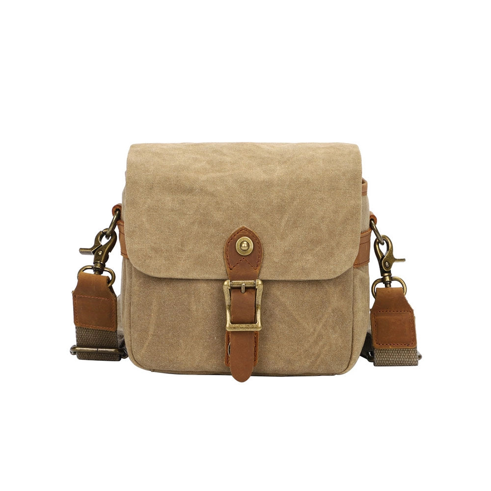 Compact Waxed Canvas DSLR & Mirrorless Crossbody Bag