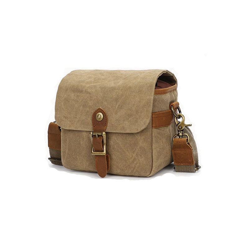Compact Waxed Canvas DSLR & Mirrorless Crossbody Bag