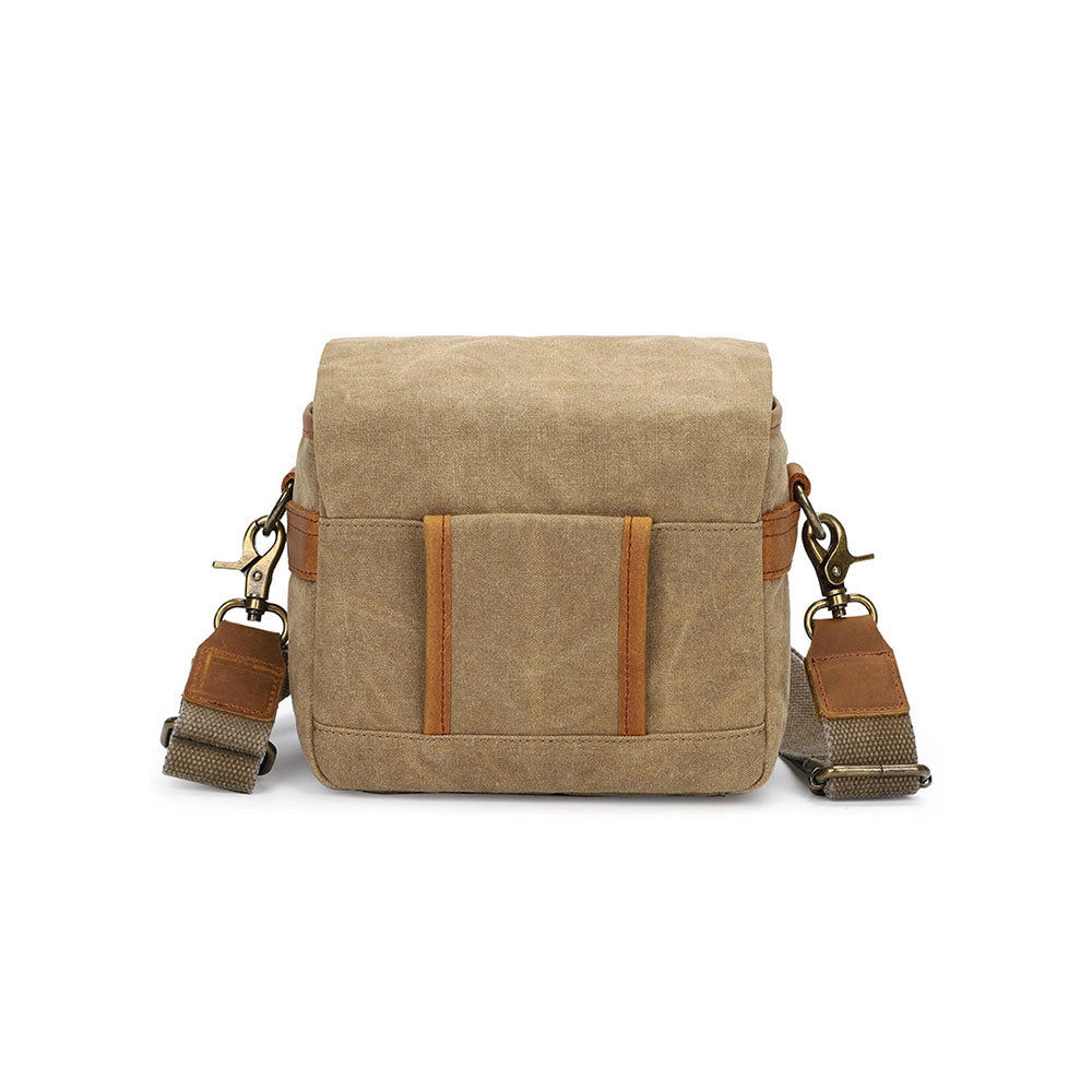 Compact Waxed Canvas DSLR & Mirrorless Crossbody Bag
