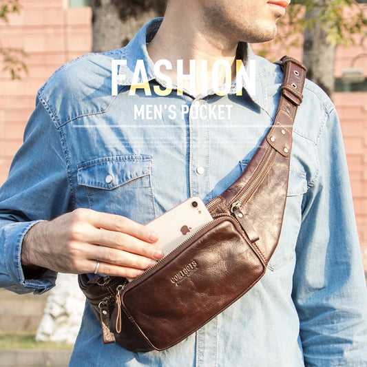 Men's Leather Bum Bag